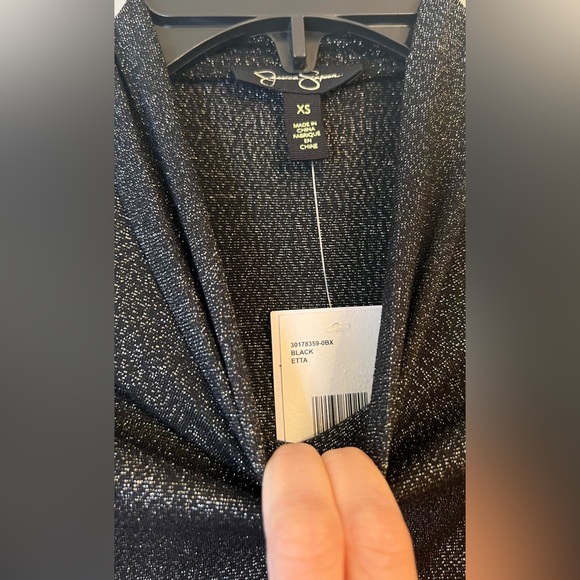 NWT Bodycon dress Jessica Simpson black and silver size XS - Picture 5 of 11